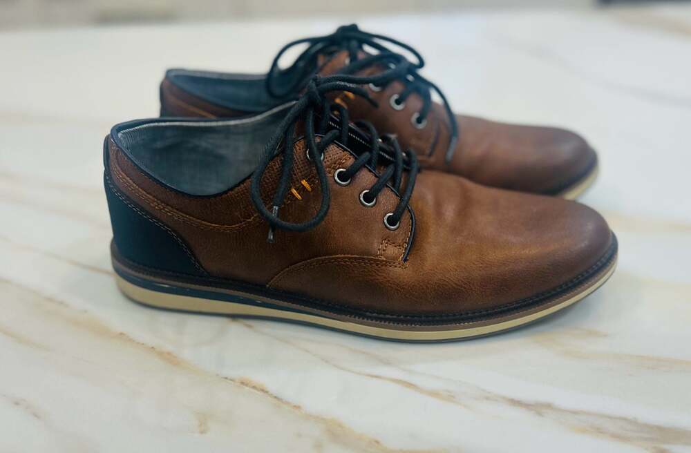 Worn once! Sonoma Goods For Life Freer Men's Oxford Dress Shoes in Cognac